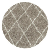 Ayyildiz koberce Kusový koberec Alvor Shaggy 3401 beige kruh Rozměry koberců: 120x120 (průměr) k