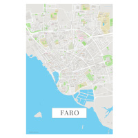 Mapa Faro color, (26.7 x 40 cm)
