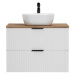ArtCom Koupelnová skříňka s umyvadlem a deskou ADEL White DU80/1 | 80 cm