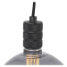 Závěsná lampa černá s kouřovým sklem vč. Stmívatelné G200 - Cavalux