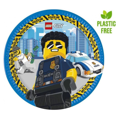 Procos Papírové talíře Lego City, příští generace, 23 cm, 8 ks (bez plastu)
