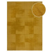 Okrově žlutý ručně tkaný vlněný koberec 120x170 cm Demi Check Ombre – Flair Rugs