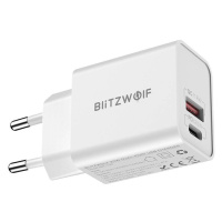 BlitzWolf Nástěnná nabíječka Blitzwolf BW-S20, USB, USB-C, 20W (bílá)