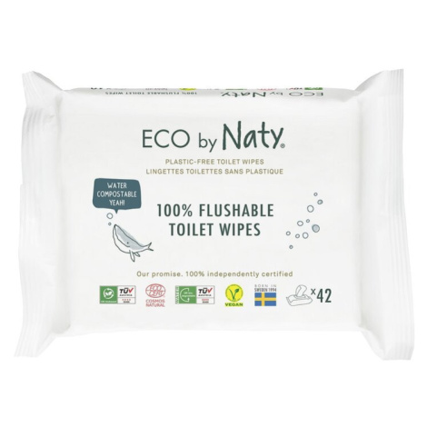ECO BY NATY Ubrousky vlhčené toaletní Eco 42 ks Naty Nature Babycare