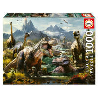 Puzzle Fierce Dinosaurs Educa 1000 dílků a Fix lepidlo