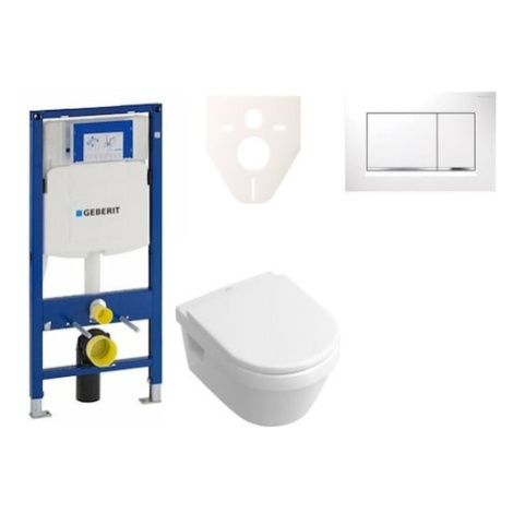 Cenově zvýhodněný závěsný WC set Geberit do lehkých stěn / předstěnová montáž+ WC Villeroy & Boc Villeroy & Boch