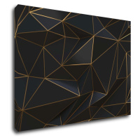 Impresi Obraz Abstraktní zlaté trojúhelníky - 70 x 50 cm