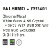 NOVA LUCE stropní svítidlo PALERMO chromovaný kov bílé sklo a K9 křišťál E27 2x12W IP20 bez žáro