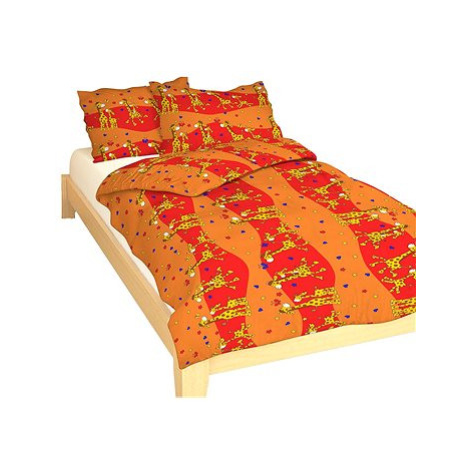 Dadka Povlečení bavlna do postýlky Žirafa červená 90x130, 45x60 cm