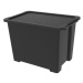 Rotho 92361 ROTHO Úložný box s víkem EVO EASY 65 L, plast, černý