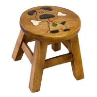Dřevěná dětská stolička - PEJSEK S KOSTIČKOU
