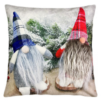 Vánoční polštář s 3D aplikací CHRISTMAS GNOMES III. 40x40 cm Mybesthome Varianta: Povlak na polš