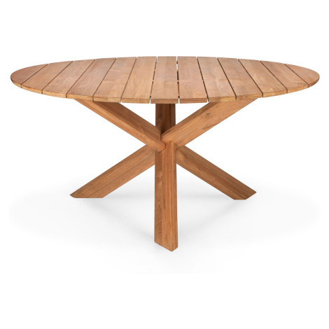 Ethnicraft designové zahradní stoly Teak Circle Outdoor Dining Table (163 cm)