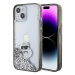 Kryt Karl Lagerfeld KLHCP15SLKCNSK iPhone 15 6.1" transparent hardcase Liquid Glitter Choupette 