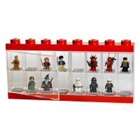 Lego® vitrínka na 16 minifigurek červená