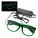 GGV Svítící LED brýle – zelená