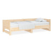 Výsuvná postel masivní borovice 2× (80 × 200) cm, 820257