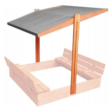 Nastavitelná šedá stříška na pískoviště proti slunečnímu záření - 140x140 cm