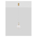 NOVA LUCE závěsné svítidlo HOOK saténový zlatý kov a opálové bílé sklo LED 10.6W 230V 3000K IP20
