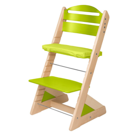 Dětská rostoucí židle JITRO PLUS bukovo - světle zelená