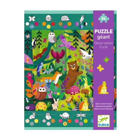 Vyhledávací velké puzzle - Les - 54 ks DJECO