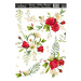 Nažehlovací obrázek na textil Cadence - růže a lilie, 25 × 35 cm