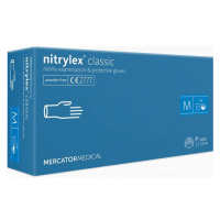 Jednorázové rukavice MERCATOR NITRYLEX Classic nitril, nepudrované, modré, 100ks