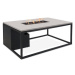 COSI Stůl s plynovým ohništěm - Cosiloft 120 černý rám/šedá deska