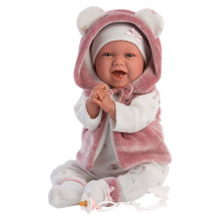Llorens 74070 New born realistická panenka miminko se zvuky a měkkým látkový tělem 42 cm