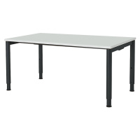mauser Obdélníkový stůl s nohami z kruhové trubky, v x š 650 - 850 x 1600 mm, deska ve světlé še
