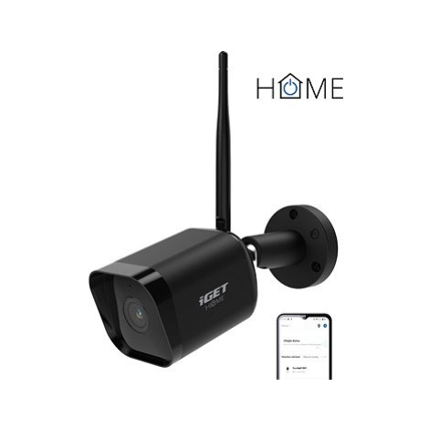 iGET HOME Camera CS6 Black - - venkovní odolná IP FullHD kamera s detekcí pohybu a zvuku a noční