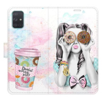 iSaprio Flip pouzdro Donut Worry Girl pro Samsung Galaxy A71