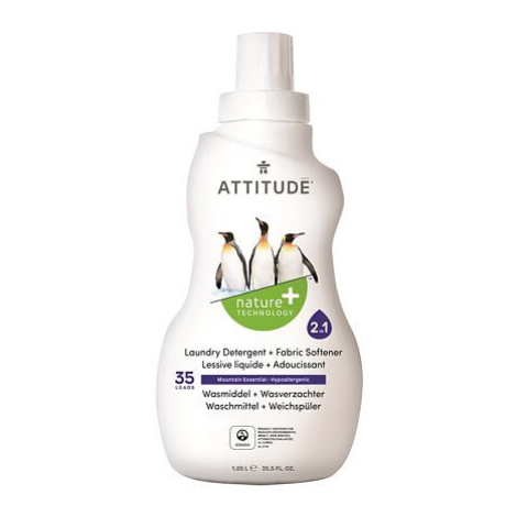 ATTITUDE Prací gel a aviváž (2 v 1) s vůní Mountain Essentials 1050 ml (35 dávek)