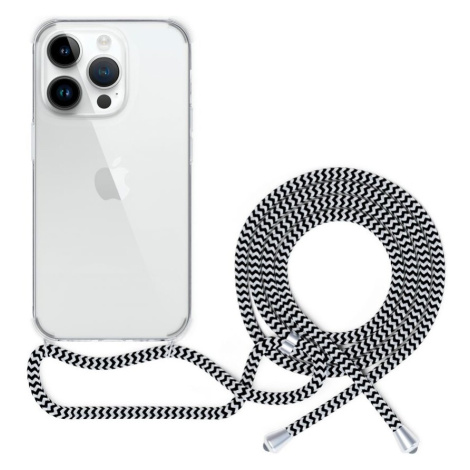 EPICO transparentní kryt se šňůrkou pro iPhone 13 Pro Max černo-bílá Černá/bílá