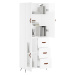 vidaXL Skříň highboard lesklá bílá 69,5 x 34 x 180 cm kompozitní dřevo