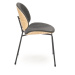 HALMAR Designová židle K467 přírodní dub/šedá