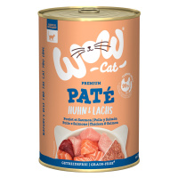 WOW Cat Adult 12 × 400 g - výhodné balení - kuřecí a losos