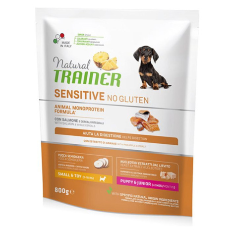 Natural Trainer No gluten puppy&junior mini losos granule 800 g