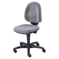 Topstar Standardní otočná židle, bez područek, opěradlo 450 mm, látka šedá, podstavec černý