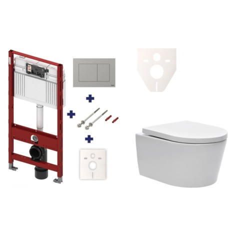 Cenově zvýhodněný závěsný WC set TECE do lehkých stěn / předstěnová montáž+ WC SAT Brevis SIKOTS