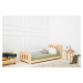 Domečková patrová dětská postel z masivního dřeva 90x200 cm v přírodní barvě Mila DMP Rozměr: 10