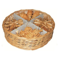 Slaměné ozdoby v košíku 34ks