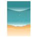 Ilustrace Surfer puddle out through the waves, LucidSurf, 26.7 × 40 cm