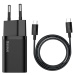 Baseus Super Si Quick Charger 1C 25W s kabelem USB-C na USB-C 1m (černý)