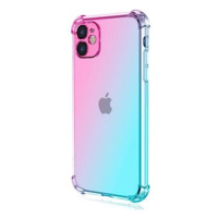 TopQ Kryt iPhone 11 Shock duhový mentolovo-růžový 109756