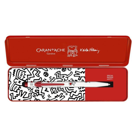 Caran d´Ache Caran d'Ache, NM0849.123, kuličkové pero Keith Haring v kovové kazetě, bílá, 1 ks