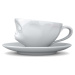 Bílý porcelánový šálek na kávu 58products Kisses, objem 200 ml