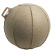 VLUV Sedací míč VELT, z vlněné plsti merino, 700 - 750 mm, šedobéžová melírovaná/hnědá