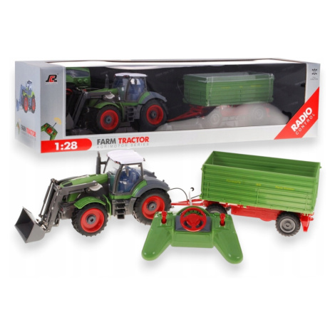 Traktor s bagrem a přívěsem Dálkově ovládané Pohyblivé prvky Zelená