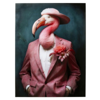 KARE Design Skleněný obraz Mister Flamingo 120x160cm